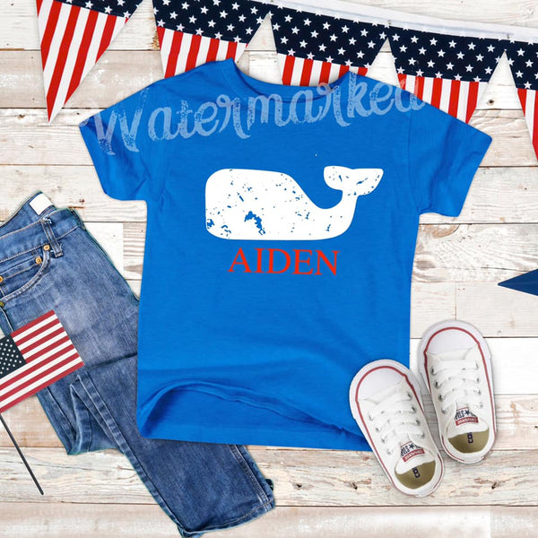 Whale Toddler Screen Print Shirt