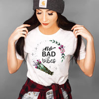 No Bad Vibes Screen Print T-Shirt