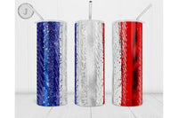 Red White & Blue Glitter Design Custom 20oz Skinny Tumbler