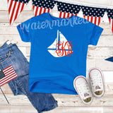 Sail Boat Toddler Screen Print Shirt