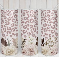 Cheetah Rose Design Custom 20oz Skinny Tumbler