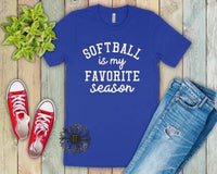 Softball is my Favorite Season Design Screen Print T-Shirt