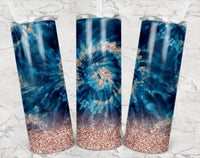 Tie DyeGlitter Design Custom 20oz Skinny Tumbler