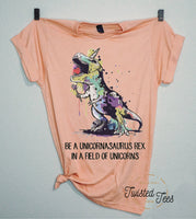 Unicornasaurus Rex Screen Print T-Shirt Fall