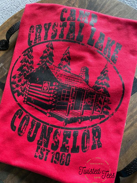 Camp Crystal Lake Counselor Screen Print T-Shirt Fall