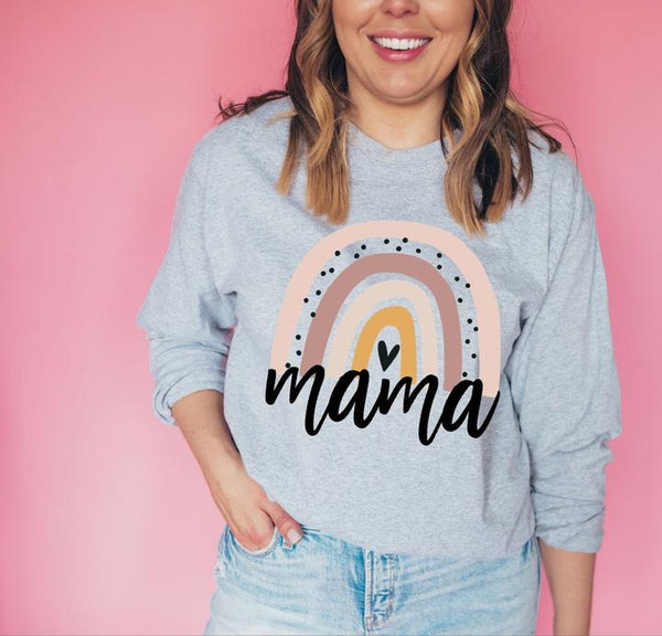 Mama Rainbow Screen Print T-Shirt