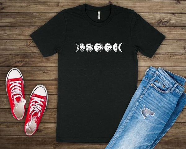 Moon Phases Screen Print T-Shirt