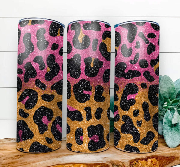 Pink Cheetah Design Custom 20oz Skinny Tumbler