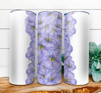 Purple Flower Design Custom 20oz Skinny Tumbler